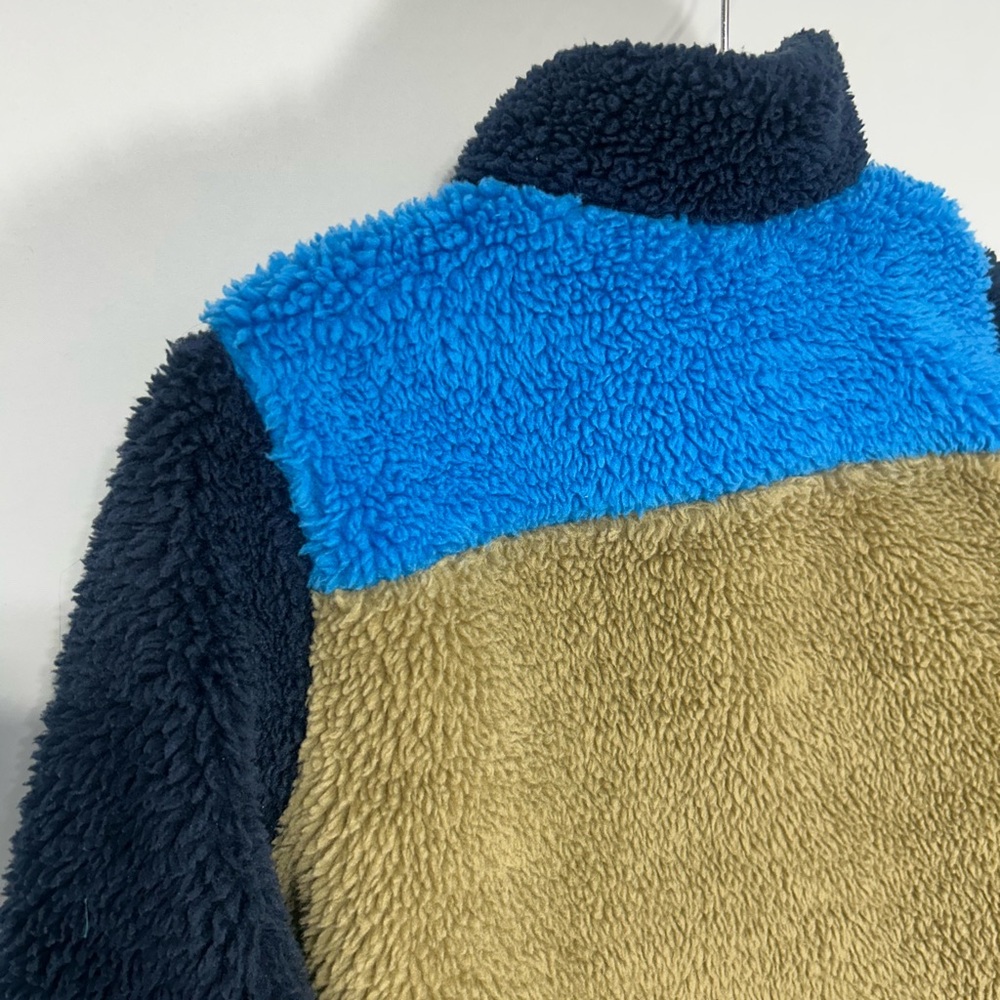 H&M Navy Textured Sherpa Jacket - Picture 7 of 11